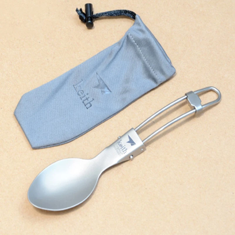 Keith Foldable Titanium Spoon Camping Cutlery Spoon Outdoor Tableware Convenient Portable Ultralight Picnic Tableware 17g Ti5305
Keith Foldable Titanium Spoon Camping Cutlery Spoon Outdoor Tableware Convenient Portable Ultralight Picnic Tableware 17g Ti5305