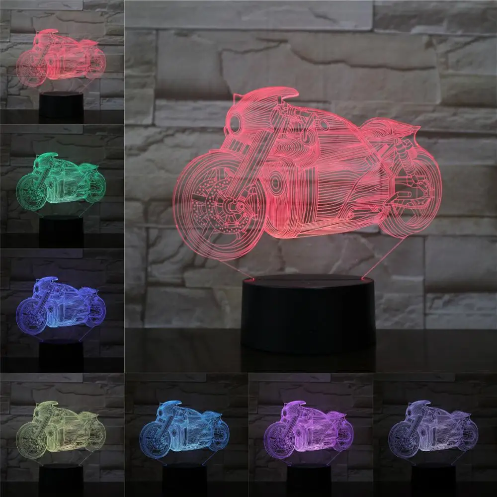 3D Night Light Motorcycle 3D Lighting Led Lights Home Decoration Gifts for Kids Friends Cool Car Collection Gifts Present Led
3D Night Light Motorcycle 3D Lighting Led Lights Home Decoration Gifts for Kids Friends Cool Car Collection Gifts Present Led