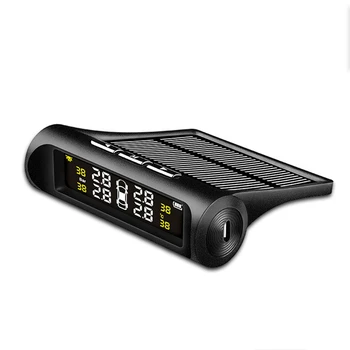 Wireless Car TPMS Tire Pressure LCD Real-time Monitoring Alarm System + 4 External Sensors Tyre Detector Solar Power USB Charge
Wireless Car TPMS Tire Pressure LCD Real-time Monitoring Alarm System + 4 External Sensors Tyre Detector Solar Power USB Charge