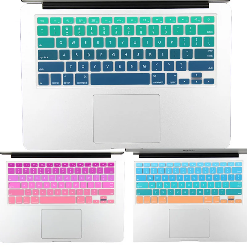 US Version Gradual change Colors sticker for macbook pro 13'' 15'' retina air 13 English rainbow cover keyboard protecter
US Version Gradual change Colors sticker for macbook pro 13'' 15'' retina air 13 English rainbow cover keyboard protecter
