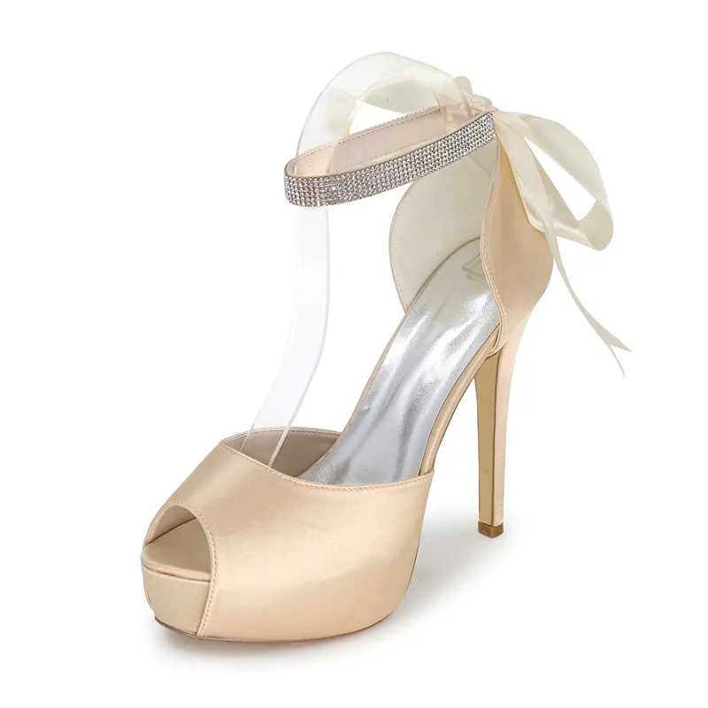 High Heels Platform Satin Wedding Shoes Heeled Peep Toe Prom Evening Formal Party Ladies Dress Pumps High Heels Platform Satin Wedding Shoes Heeled Peep Toe Prom Evening Formal Party Ladies Dress Pumps