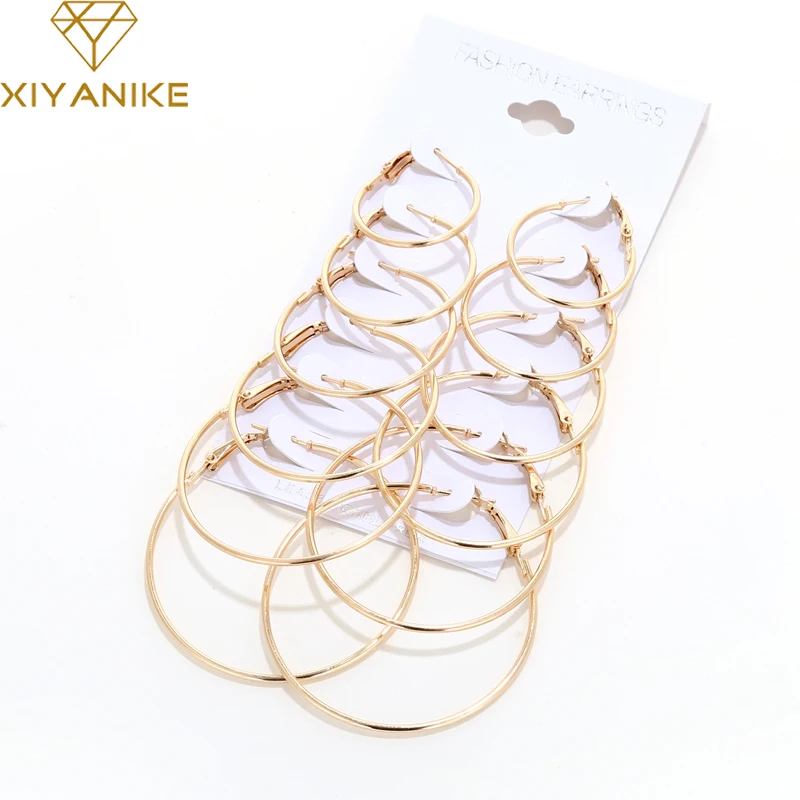 XIYANIKE 6 Pairs/Set Fashion Trendy Round Gold Color Rock Punk Stud Earrings Set For Woman Party Ladies Earrings Ear Jewelry E69
XIYANIKE 6 Pairs/Set Fashion Trendy Round Gold Color Rock Punk Stud Earrings Set For Woman Party Ladies Earrings Ear Jewelry E69
