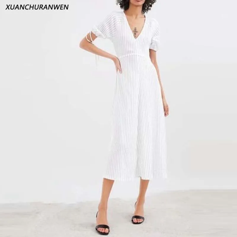 Design V neck Lace Up Short Sleeve Striped Dress Women Summer A-line Mid Calf Party Dress Casual Vacation Dress NX8777
Design V neck Lace Up Short Sleeve Striped Dress Women Summer A-line Mid Calf Party Dress Casual Vacation Dress NX8777