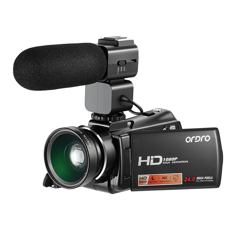 Ordro HDV-V7 Plus Digital Camera HD 1080P 3' Screen IR Night Vision Camera Professional Camcorder Remote Control Video Camera
Ordro HDV-V7 Plus Digital Camera HD 1080P 3' Screen IR Night Vision Camera Professional Camcorder Remote Control Video Camera