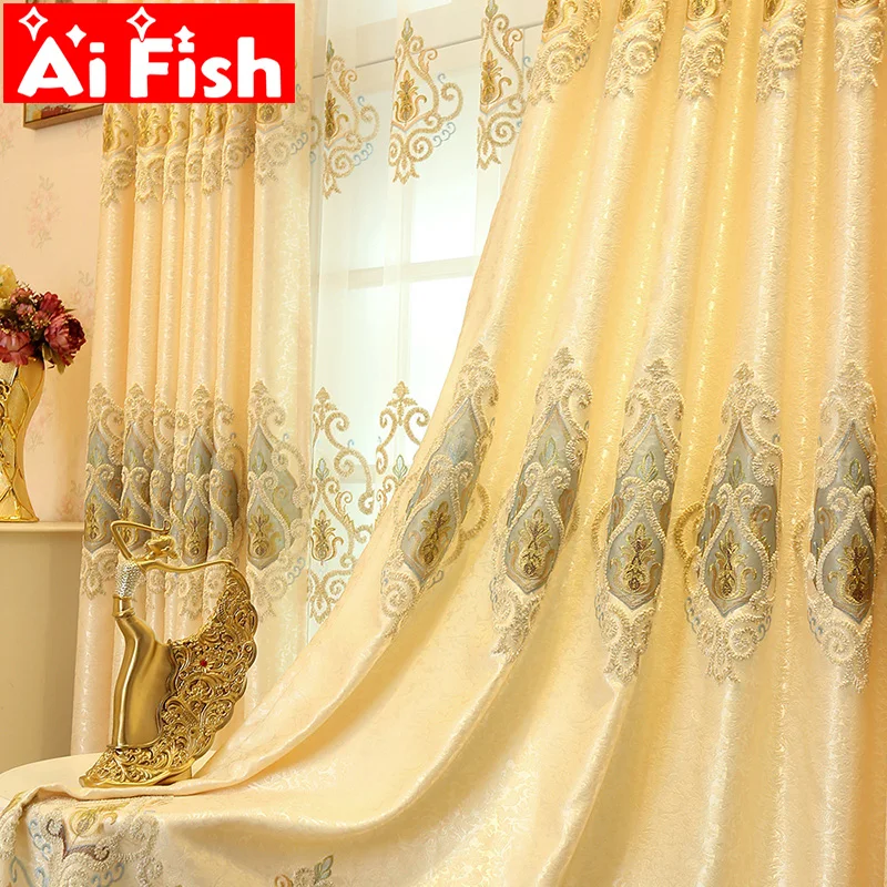 Ready Made Window Curtains For Living Room Luxury Embroidery Blinds Blackout Curtain Fabric and Tulle For Villa Bedroom wp303-40
Ready Made Window Curtains For Living Room Luxury Embroidery Blinds Blackout Curtain Fabric and Tulle For Villa Bedroom wp303-40