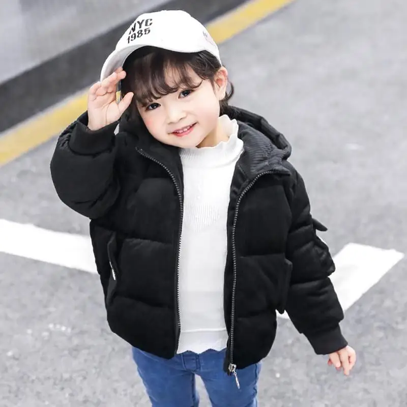 Winter Kids Warm Hooded Cotton Coat Long Sleeve Smile Letters Flocking Casual Down Outerwear Children Clothes
Winter Kids Warm Hooded Cotton Coat Long Sleeve Smile Letters Flocking Casual Down Outerwear Children Clothes