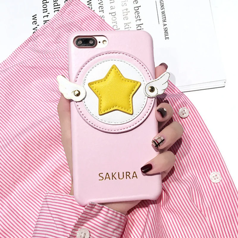 Cute Pentagram Angel Wings Leather Phone Case for Apple iPhone 6 6S 7 8 Plus X XS XR XS MAX Anime Card Captor Sakura Fans Cover
Cute Pentagram Angel Wings Leather Phone Case for Apple iPhone 6 6S 7 8 Plus X XS XR XS MAX Anime Card Captor Sakura Fans Cover
