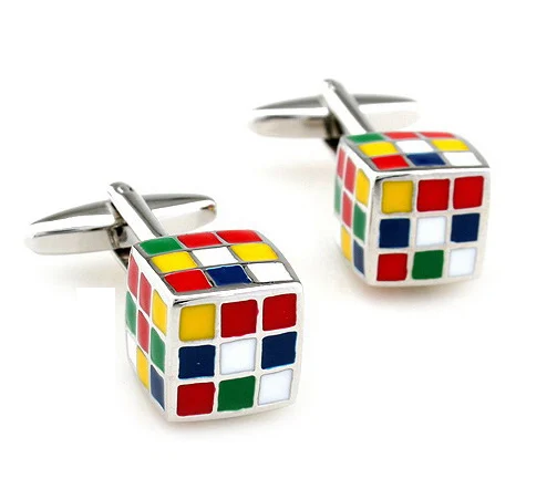 iGame Factory Price Retail Novelty Cufflinks Muti-color Brass Material 3D Magic Cube Design Cuff Links
iGame Factory Price Retail Novelty Cufflinks Muti-color Brass Material 3D Magic Cube Design Cuff Links
