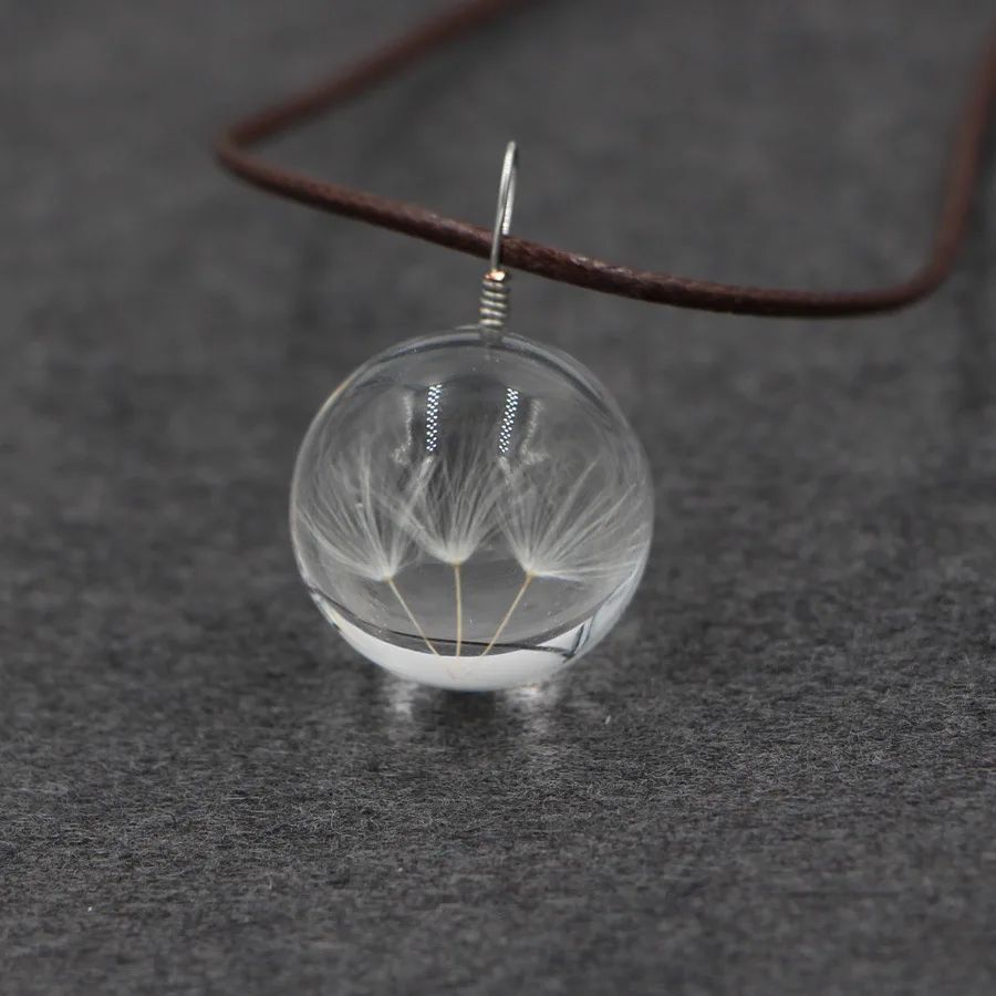 Houbian Handmade Dried Flower Pendant Necklace Dandelion Gem Glass Ball Pendant Necklace Jewelry for Women
Houbian Handmade Dried Flower Pendant Necklace Dandelion Gem Glass Ball Pendant Necklace Jewelry for Women