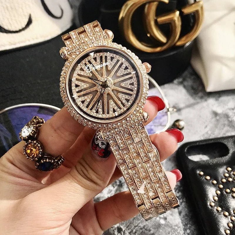 Fashion 360 Rotation Purple Dial Ladies Watch Luxury Diamond Rose Gold Steel Strap Quartz Women's Watch reloj for women gift
Fashion 360 Rotation Purple Dial Ladies Watch Luxury Diamond Rose Gold Steel Strap Quartz Women's Watch reloj for women gift