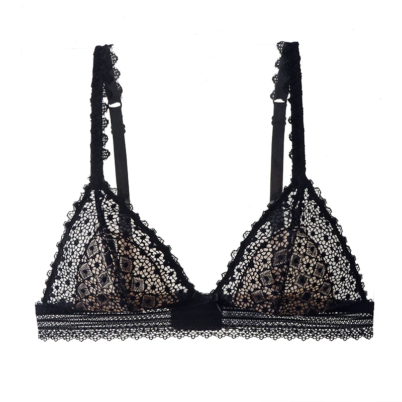 Wriufred Sexy Lace Mesh Ultra-thin Underwear Deep V Triangle Cup Bralette No Sponge Hollow Sleepwear Bras Women Embroidery Bra
Wriufred Sexy Lace Mesh Ultra-thin Underwear Deep V Triangle Cup Bralette No Sponge Hollow Sleepwear Bras Women Embroidery Bra