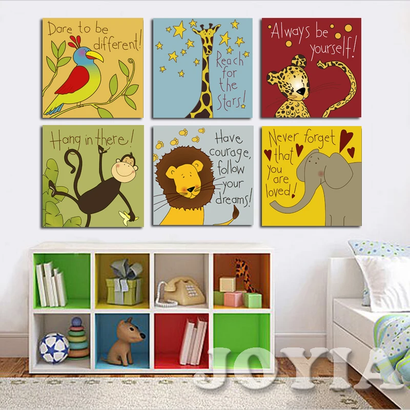 6 Pieces Modern Cartoon Animal Quotes Wall Pictures Kids Bedroom Baby Room Decor Prints Art Animation Canvas Painting Posters
6 Pieces Modern Cartoon Animal Quotes Wall Pictures Kids Bedroom Baby Room Decor Prints Art Animation Canvas Painting Posters