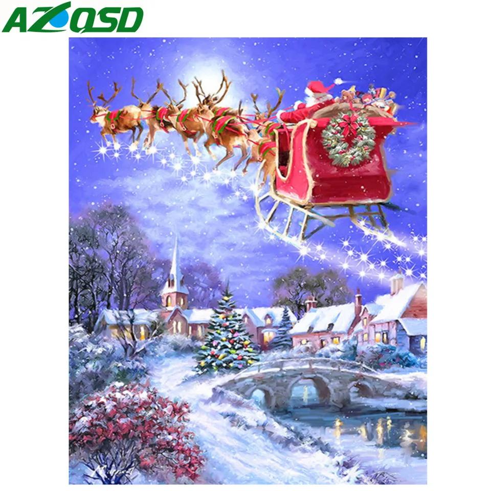 AZQSD Diamond Painting Christmas Cross Stitch Diamond Embroidery Winter Scenery Full Drill Picture Of Rhinestones Needlework
AZQSD Diamond Painting Christmas Cross Stitch Diamond Embroidery Winter Scenery Full Drill Picture Of Rhinestones Needlework