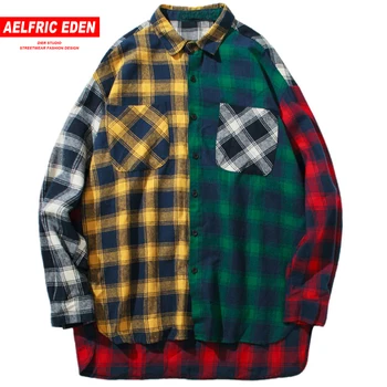 Aelfric Eden Color Block Shirt Patchwork Plaid Long Sleeve Men Hip Hop Casual Pocket Shirts Coats Winter Fashion Streetwear UR56
Aelfric Eden Color Block Shirt Patchwork Plaid Long Sleeve Men Hip Hop Casual Pocket Shirts Coats Winter Fashion Streetwear UR56