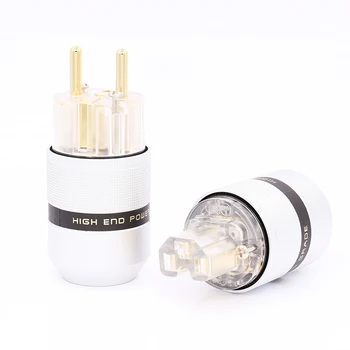 One Pair Gold plated High End HiFi audioTransparent Schuko Power cable Extension adapter plug connector
One Pair Gold plated High End HiFi audioTransparent Schuko Power cable Extension adapter plug connector