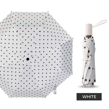 Women White Black Umbrella Wave Point Sunny Rainy Windproof Sunscreen Three-folding Umbrella Fashion Umbrellas Ombrelli 50ys134
Women White Black Umbrella Wave Point Sunny Rainy Windproof Sunscreen Three-folding Umbrella Fashion Umbrellas Ombrelli 50ys134