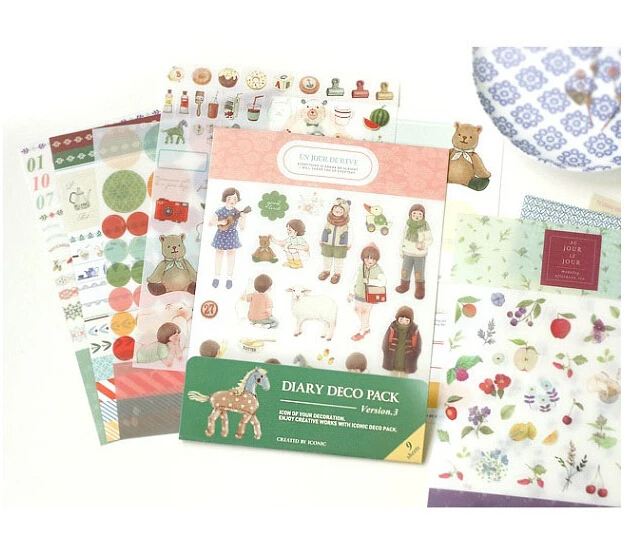 9 sheets/set Kawaii Ashley Day by Day Diary Deco Sticker Pack Label Line Point Index
9 sheets/set Kawaii Ashley Day by Day Diary Deco Sticker Pack Label Line Point Index