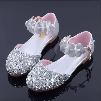 Girls Silver Gold Party Wedding shoes Princess Shoes Leather Glitter Crystals Rhinestones Flat Kids Shoes Size 24-35
Girls Silver Gold Party Wedding shoes Princess Shoes Leather Glitter Crystals Rhinestones Flat Kids Shoes Size 24-35