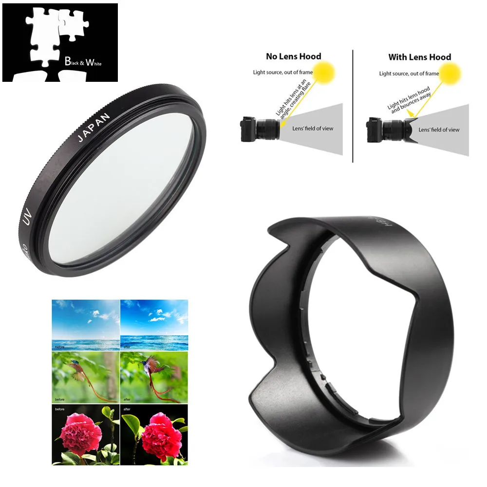 67mm UV Filter Lens Hood for Nikon 18-140 18-135 18-105 18-70 lens D7500 D7100 D7200 D5600 D5500 D5300 D3400 D3300 D750 D850 D90
67mm UV Filter Lens Hood for Nikon 18-140 18-135 18-105 18-70 lens D7500 D7100 D7200 D5600 D5500 D5300 D3400 D3300 D750 D850 D90