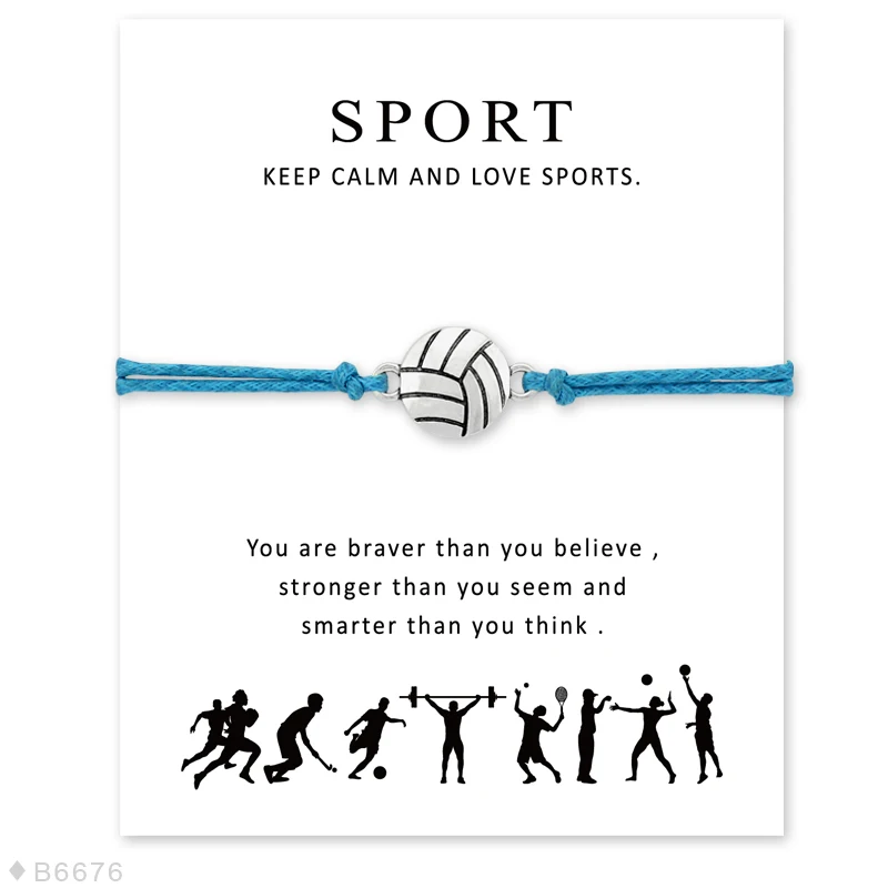 Girls Adjustable Friendship Statement Jewelry with Card Silver Volleyball Charm Bracelets for Women
Girls Adjustable Friendship Statement Jewelry with Card Silver Volleyball Charm Bracelets for Women