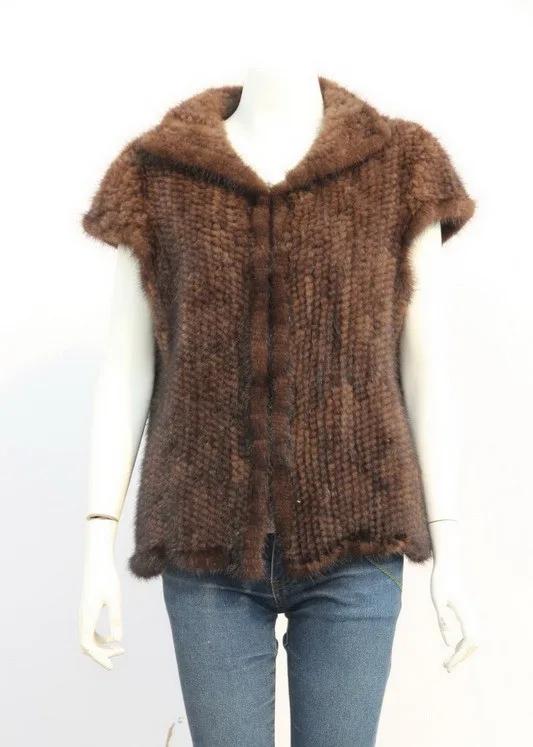 natural mink fur knitted vest genuine fur luxury knitted silm women's autumn winter jacket brown black plus size waistcoat K124
natural mink fur knitted vest genuine fur luxury knitted silm women's autumn winter jacket brown black plus size waistcoat K124