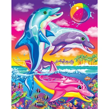 Home Decoration Art Diy 5d Diamond Painting Cartoon Colorful Dolphins Cross Stitch Resin Diamond Embroidery
Home Decoration Art Diy 5d Diamond Painting Cartoon Colorful Dolphins Cross Stitch Resin Diamond Embroidery