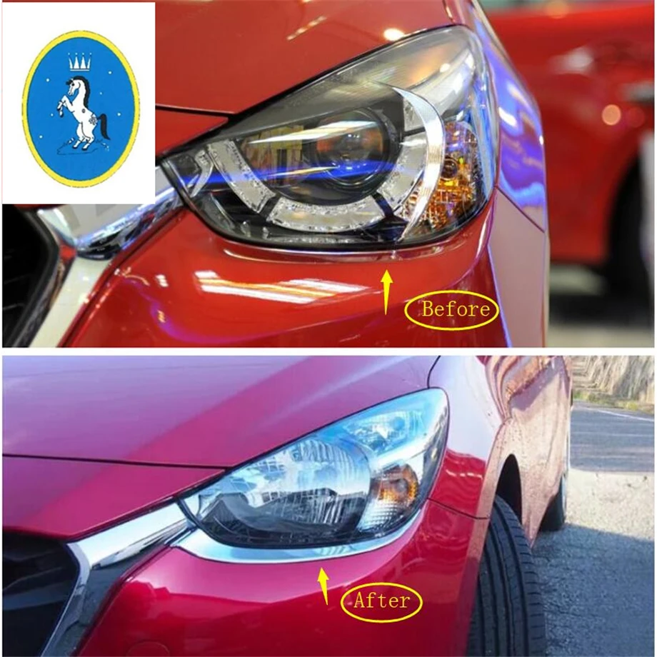 Yimaautotrims Auto Accessory Front Head Lights Lamp Eyelid Eyebrow Decoration Strip Cover Trim Fit For Mazda 2 Demio 2015 - 2019 
Yimaautotrims Auto Accessory Front Head Lights Lamp Eyelid Eyebrow Decoration Strip Cover Trim Fit For Mazda 2 Demio 2015 - 2019