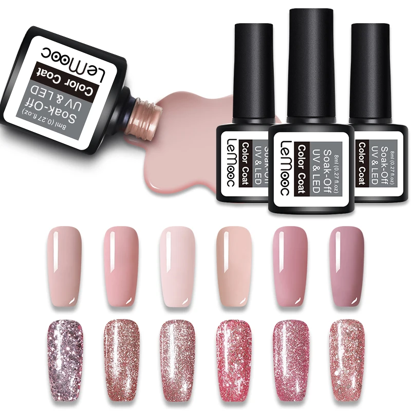 LEMOOC 8ml UV Gel Nail Polish Rose Gold Glitter Sequins Nail Gel Polish Color Gel Varnish Soak Off UV Led Nail Art Laquer
LEMOOC 8ml UV Gel Nail Polish Rose Gold Glitter Sequins Nail Gel Polish Color Gel Varnish Soak Off UV Led Nail Art Laquer