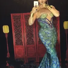 Женское сексуальное платье с принтом ночной клуб шоу цельный бар