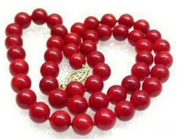 huij 002632 Red Coral 10mm Beads 18KGP Fish Clasp Necklace
huij 002632 Red Coral 10mm Beads 18KGP Fish Clasp Necklace