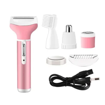 4 in 1 Rechargeable Lady Shaver/ Women's Epilator/ Eyebrow Trimmer/ Nose Trimmer/ Beard Trimmer & Hair Removal
4 in 1 Rechargeable Lady Shaver/ Women's Epilator/ Eyebrow Trimmer/ Nose Trimmer/ Beard Trimmer & Hair Removal