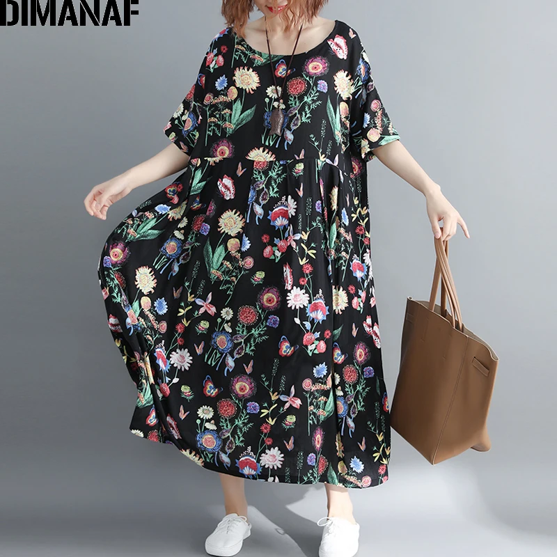 DIMANAF Plus Size Women Dress Summer Female Vestidos Elegant Lady Beach Dress Sundress Print Floral Linen Loose Big Size 5XL 6XL
DIMANAF Plus Size Women Dress Summer Female Vestidos Elegant Lady Beach Dress Sundress Print Floral Linen Loose Big Size 5XL 6XL