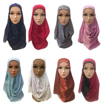 One Piece Muslim Women Amira Scarf Hijab Headwear Wrap Neck Cover Solid Color Islamic Headscarf Arab Turban Middel East Hijab
One Piece Muslim Women Amira Scarf Hijab Headwear Wrap Neck Cover Solid Color Islamic Headscarf Arab Turban Middel East Hijab