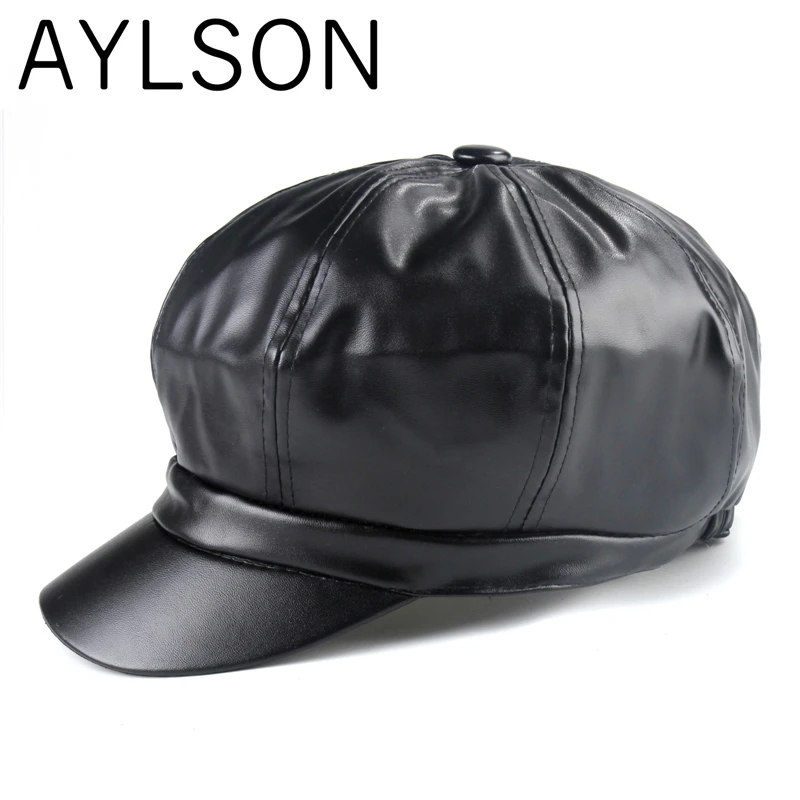 2019 Autumn and winter high-grade leather octagonal cap Nordic men's British beret with hood tongue woman fashion newspaper cap
2019 Autumn and winter high-grade leather octagonal cap Nordic men's British beret with hood tongue woman fashion newspaper cap