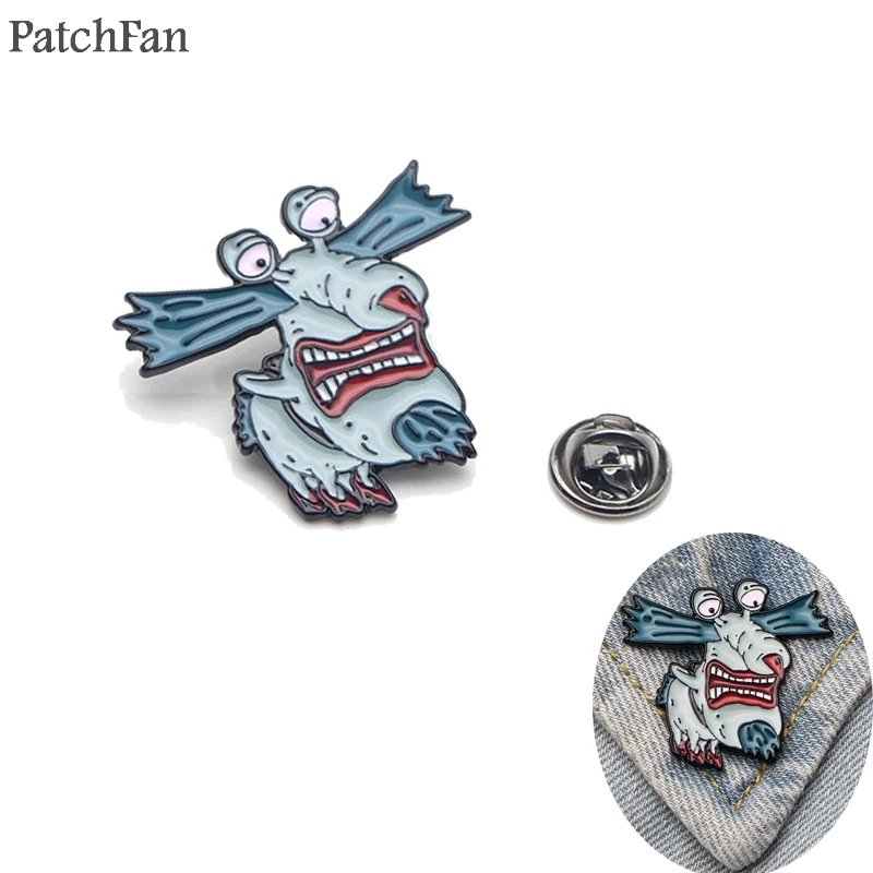 

Patchfan Ahhh Hopesick Monsters Krumm Gromble tie Pins backpack clothes brooches for men women hat decoration badges medal A1305