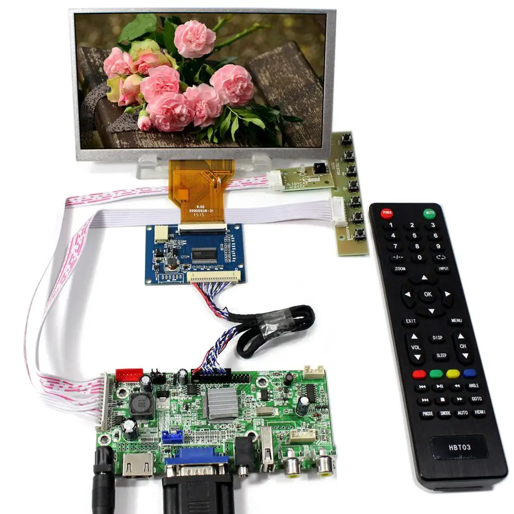 HDMI VGA 2AV Audio USB lcd Controller board VS-V59AV-V1 and 6.5inch AT065TN14 800x480 LCD Screen
HDMI VGA 2AV Audio USB lcd Controller board VS-V59AV-V1 and 6.5inch AT065TN14 800x480 LCD Screen