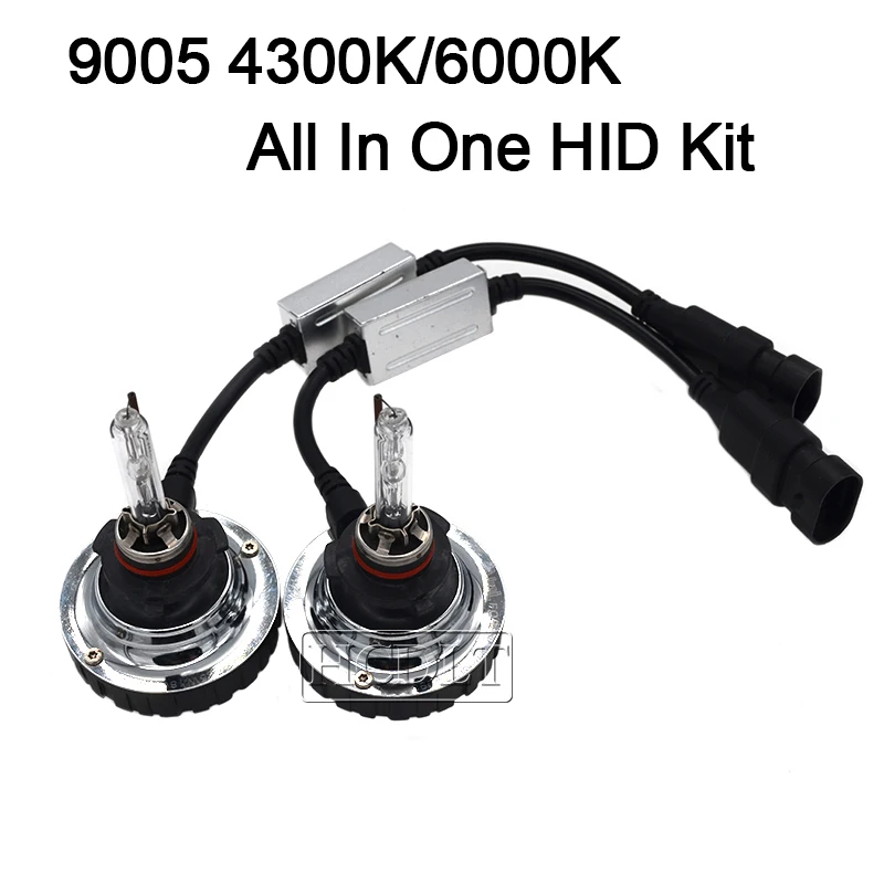 HCDLT All In One 35W Xenon HID Headlight Kit H11 9005 HB3 4300K 6000K Auto Car Xenon Lamp Bulb 35W Ballast HID Conversion Kit (4)