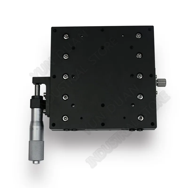 X Axis 125*125mm Manual Micrometer Displacement Trimming Platform Cross Roller Guide Way Sliding Table High Precision LX125-L
X Axis 125*125mm Manual Micrometer Displacement Trimming Platform Cross Roller Guide Way Sliding Table High Precision LX125-L