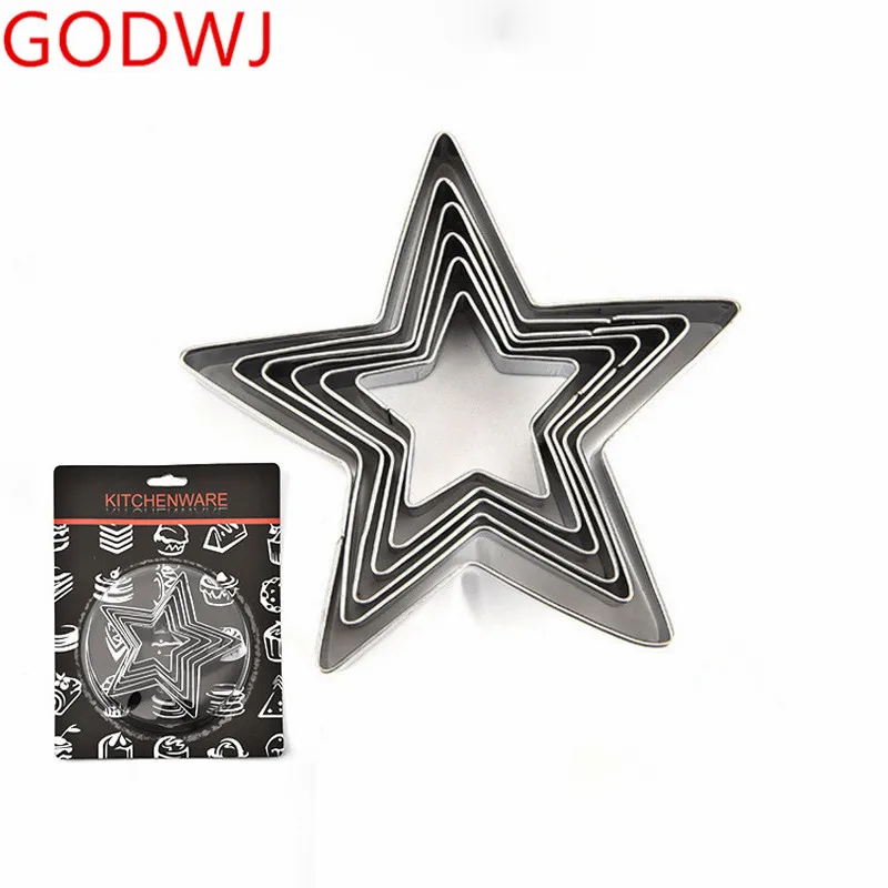 GODWJ 6pcs/Set High Quality Stainless Steel Star Shape Cake Mold Cookie Cutter Handmade DIY Baking Pastry Decorating Tool
GODWJ 6pcs/Set High Quality Stainless Steel Star Shape Cake Mold Cookie Cutter Handmade DIY Baking Pastry Decorating Tool