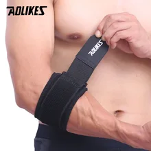 AOLIKES 1PCS Adjustbale Tennis Elbow Support Guard Pads Golfers Strap Elbow Lateral Pain Syndrome Epicondylitis Brace