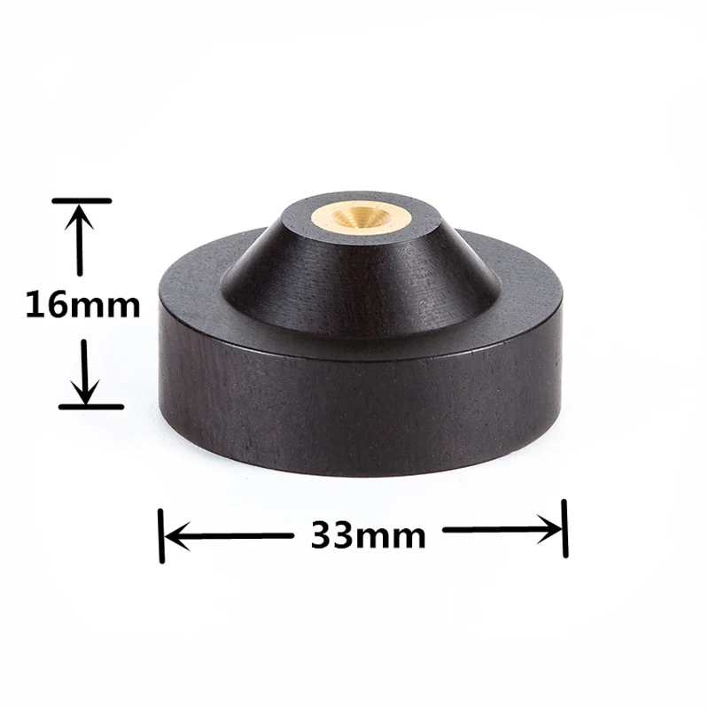 33mmx16mm Speaker Spike Isolation ebony Wood Stand Feet Base HIFI Isolator Wooden 
33mmx16mm Speaker Spike Isolation ebony Wood Stand Feet Base HIFI Isolator Wooden
