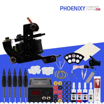 Starter 1 Tattoo Machine Gun 4 Colors Inks Pigment Grips LCD Power Supply Set Permanent Makeup Body Art Beginner Tattoo Kits
Starter 1 Tattoo Machine Gun 4 Colors Inks Pigment Grips LCD Power Supply Set Permanent Makeup Body Art Beginner Tattoo Kits