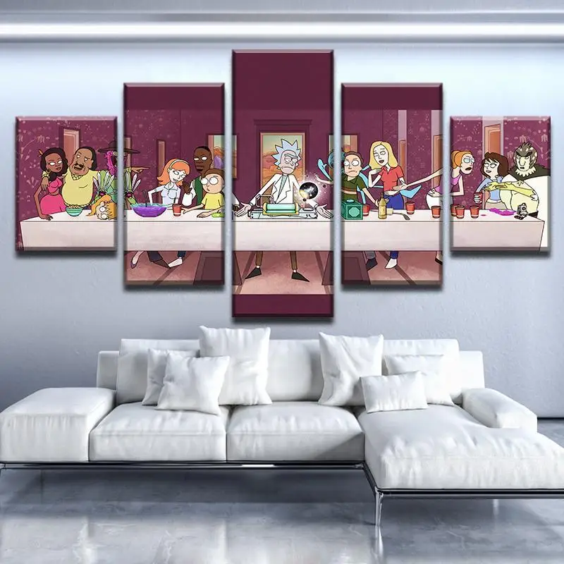 Modern Canvas Home Decor Poster Living Room Framework 5 Pieces HD Prints Rick And Morty Paintings Wall Art Last Supper Pictures
Modern Canvas Home Decor Poster Living Room Framework 5 Pieces HD Prints Rick And Morty Paintings Wall Art Last Supper Pictures