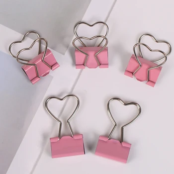 5Pcs/lot Pink Clip Heart Hollow Out Metal Binder Clips Notes Letter Paper Clip Office Supplies 3.5*2.5cm
5Pcs/lot Pink Clip Heart Hollow Out Metal Binder Clips Notes Letter Paper Clip Office Supplies 3.5*2.5cm