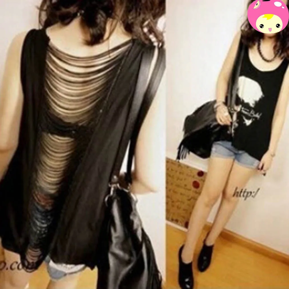 Vintage Women's Tassel T Shirt Open Shirts Ladies Pop Back Skull Punk Singlet Long Shirts Tees T-Shirts Sexy Lady Tops Blusas
Vintage Women's Tassel T Shirt Open Shirts Ladies Pop Back Skull Punk Singlet Long Shirts Tees T-Shirts Sexy Lady Tops Blusas