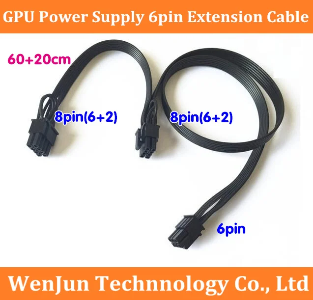 High Quaity 20PCS PCI-E 6-Pin to Dual 8Pin(2+6) GPU Power Extension Cable 20cm+60cm Y-Type Ribbon Cable 18AWG
High Quaity 20PCS PCI-E 6-Pin to Dual 8Pin(2+6) GPU Power Extension Cable 20cm+60cm Y-Type Ribbon Cable 18AWG