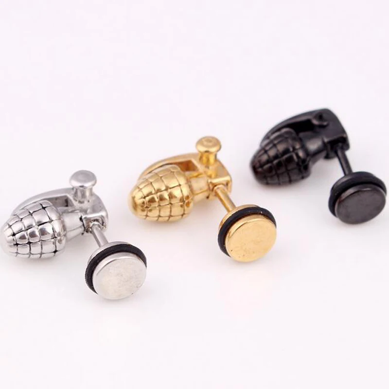 SaYao 1piece Stainless Steel Earring Studs Men's Girl Boy Earrings Gold Silver Black Ear Plug Stud Square Grenade Punk Earring
SaYao 1piece Stainless Steel Earring Studs Men's Girl Boy Earrings Gold Silver Black Ear Plug Stud Square Grenade Punk Earring