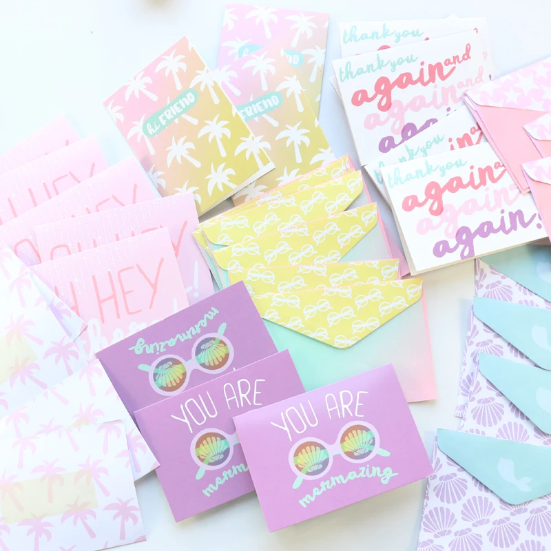 Domikee New cute creative coloring greeting envelope and letter pad for girls stationery,candy kawaii thanks greeting card,10set
Domikee New cute creative coloring greeting envelope and letter pad for girls stationery,candy kawaii thanks greeting card,10set