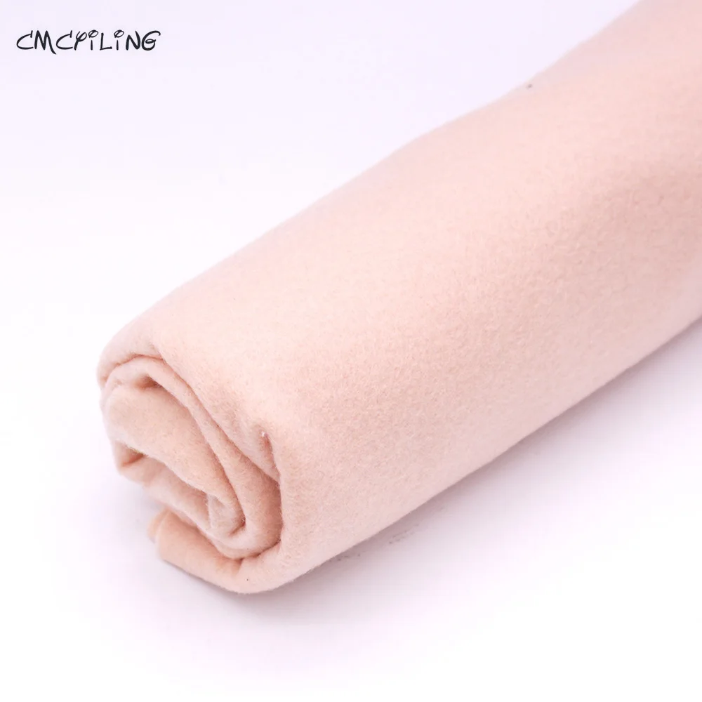 

CMCYILING Skin Color Soft Felt Craft Polyester Nonwoven Felt Fabrics For Diy Decoration Scrapbooking Toys Stuff Skin 0.5m