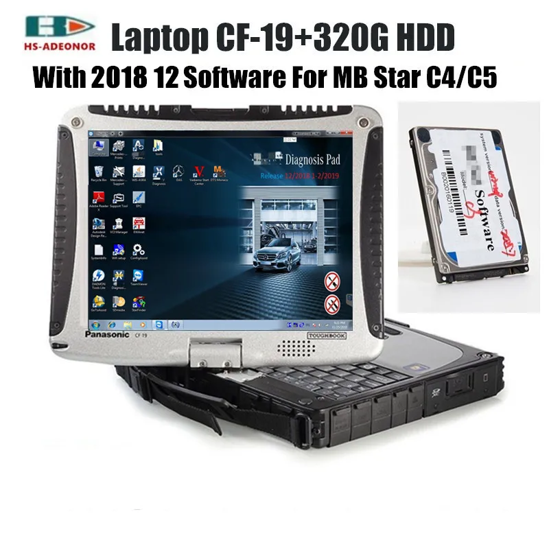 2019 05 4GB Toughbook Panasonic CF 19 CF19 laptop with DTS Monaco8+Vediamo+DAS+EPC+HHT installed in HDD for MB Star C4/C5
2019 05 4GB Toughbook Panasonic CF 19 CF19 laptop with DTS Monaco8+Vediamo+DAS+EPC+HHT installed in HDD for MB Star C4/C5